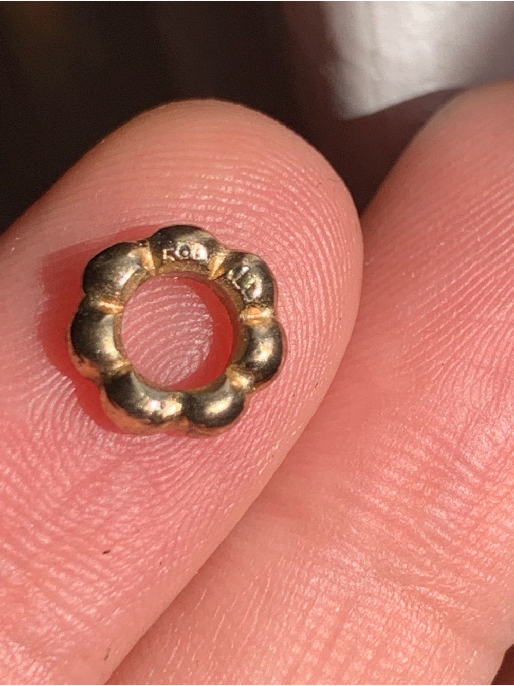 14k Gold Pandora Bubble spacers - Picture 7 of 9